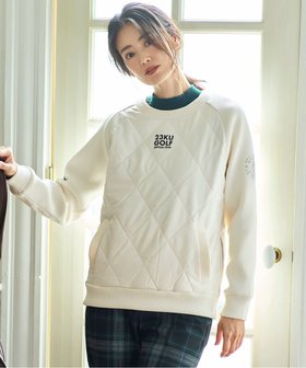 【23区 ゴルフ/NIJYUSANKU GOLF】の【WOMEN】中綿キルトプルオーバー 着脱楽ちん 便利なポケット付 1枚で決まる 人気、トレンドファッション・服の通販 founy(ファニー) ファッション Fashion レディースファッション Fashion for Women キルト Quilt, Quilted Fabric シンプル Simple, Minimal ジャケット Jacket, Outerwear フロント Front, Front Design プリント Print, Printed Pattern ポケット Pocket, Pocket Detail メンズ Men's, Menswear 楽ちん Easy Fit, Comfortable A/W・秋冬 Autumn/Winter |ID:prp329100004681120