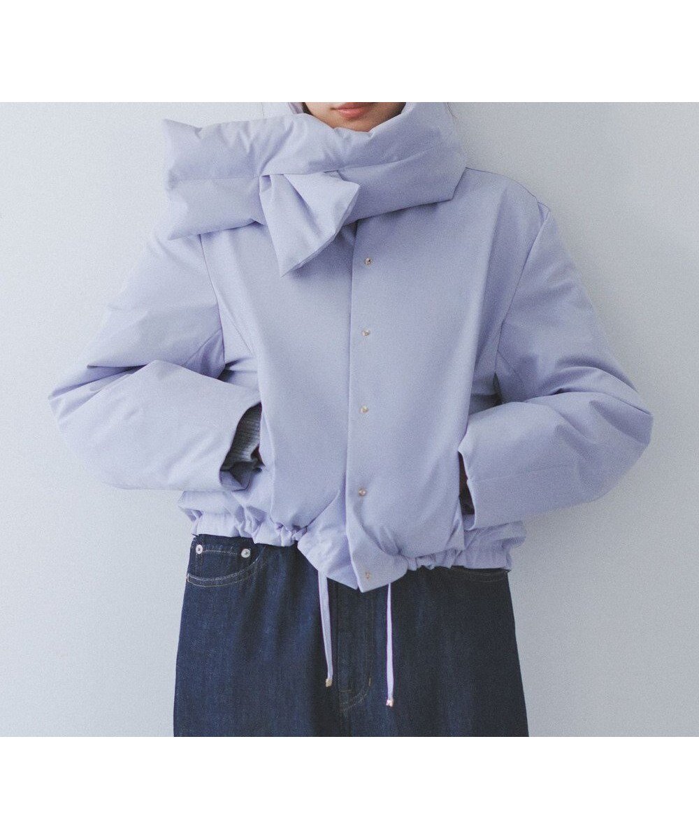 【自由区/JIYU-KU】の【撥水加工・洗える】ティペット付きスプリング ダウン インテリア・キッズ・メンズ・レディースファッション・服の通販 founy(ファニー) 　ファッション　Fashion　レディースファッション　Fashion for Women　アウター　Coat / Outerwear Collection　コート・ロングコート・ピーコート　Long Coats, Peacoats & More　レディースジャケット・軽アウター　Jackets　コンパクト　Compact, Small Size　ショート　Short, Short Length　シンプル　Simple, Minimal　ジャケット　Jacket, Outerwear　スプリング　Spring, Spring Collection　ダウン　Down, Puffer　フォルム　Silhouette, Form　ブルゾン　Blouson, Bomber Jacket　ボトム　Bottoms, Lower Wear　モダン　Modern, Contemporary　春　Spring　洗える　Machine Washable　A/W・秋冬　Autumn/Winter　軽量　Lightweight, Ultra Light　ライトブルー|ID: prp329100004681132 ipo3291000000033810414