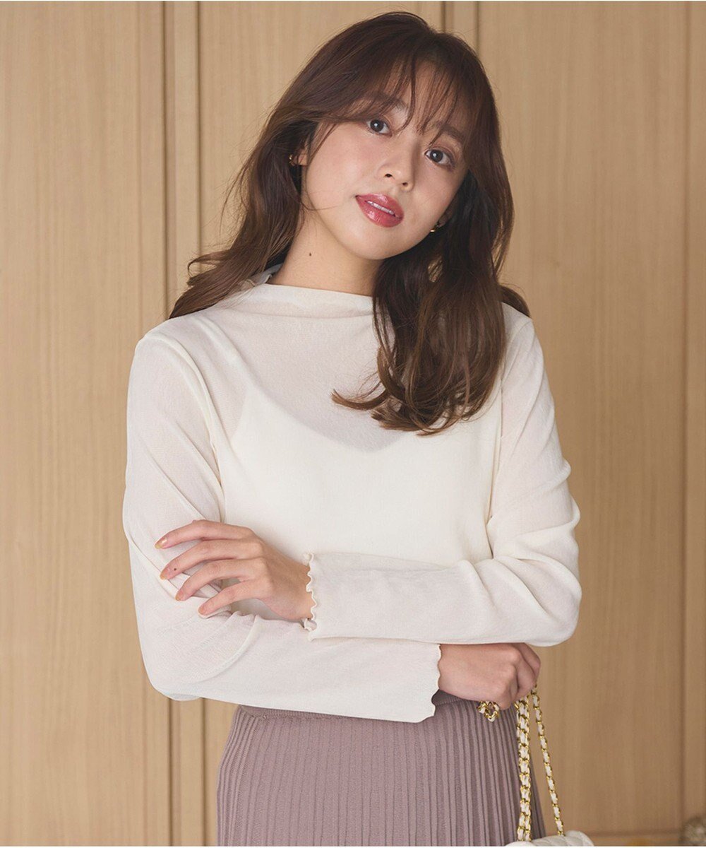 【フェルゥ/Feroux】の【洗える】ベロア ハイネックトップス インテリア・キッズ・メンズ・レディースファッション・服の通販 founy(ファニー) ファッション Fashion レディースファッション Fashion for Women トップス・カットソー Cut & Sew Tops シャツ・ブラウス・オフィスカジュアル Elegant Blouses & Button-Ups ロングTシャツ・Tシャツ Longline T-Shirts & Tees カットソー・ベーシックTシャツ Cut-and-Sewn Tops / Stretch Tees & Basics ベロアトップス Velour Tops / Velvet-Look Items インナー Innerwear カットソー Cut and Sewn Top シアー Sheer, See-Through シンプル Simple, Minimal ハイネック High Neck, Mock Neck ベロア Velour, Soft Velvet ベーシック Basic, Essential エレガント 上品 Elegant 冬 Winter / This Winter 洗える Machine Washable A/W・秋冬 Autumn/Winter アイボリー系|ID: prp329100004681144 ipo3291000000033810469