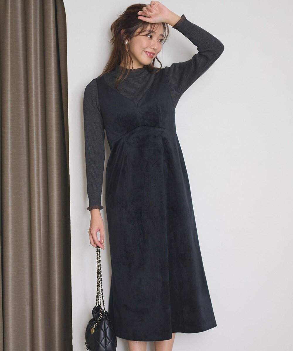 【フェルゥ/Feroux】のベロア ジャンパースカート インテリア・キッズ・メンズ・レディースファッション・服の通販 founy(ファニー) 　ファッション　Fashion　レディースファッション　Fashion for Women　スカート　Skirts　おすすめ　Recommended / Our Picks　インナー　Innerwear　カッティング　Cutting Detail　ベロア　Velour, Soft Velvet　エレガント 上品　Elegant　冬　Winter / This Winter　A/W・秋冬　Autumn/Winter　ブラック系|ID: prp329100004681146 ipo3291000000033810488