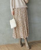 【自由区/JIYU-KU】の【カタログ掲載・洗える】スノーフラワープリント スカート モカ系|ID: prp329100004681239 ipo3291000000033810983