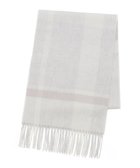 【ムーンバット/MOONBAT】の【洗える】FURLA カシミヤ混ラメ入りチェックストールマフラー/幅30cm グレー|ID: prp329100004681255 ipo3291000000033811048