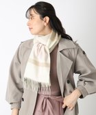 【ムーンバット/MOONBAT】の【洗える】FURLA カシミヤ混ラメ入りチェックストールマフラー/幅30cm ペールピンク|ID: prp329100004681255 ipo3291000000033811051