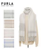 【ムーンバット/MOONBAT】のFURLA ウール混 超大判ラメ入りブロックチェックストールマフラー/幅70cm グレー|ID: prp329100004681257 ipo3291000000033811062