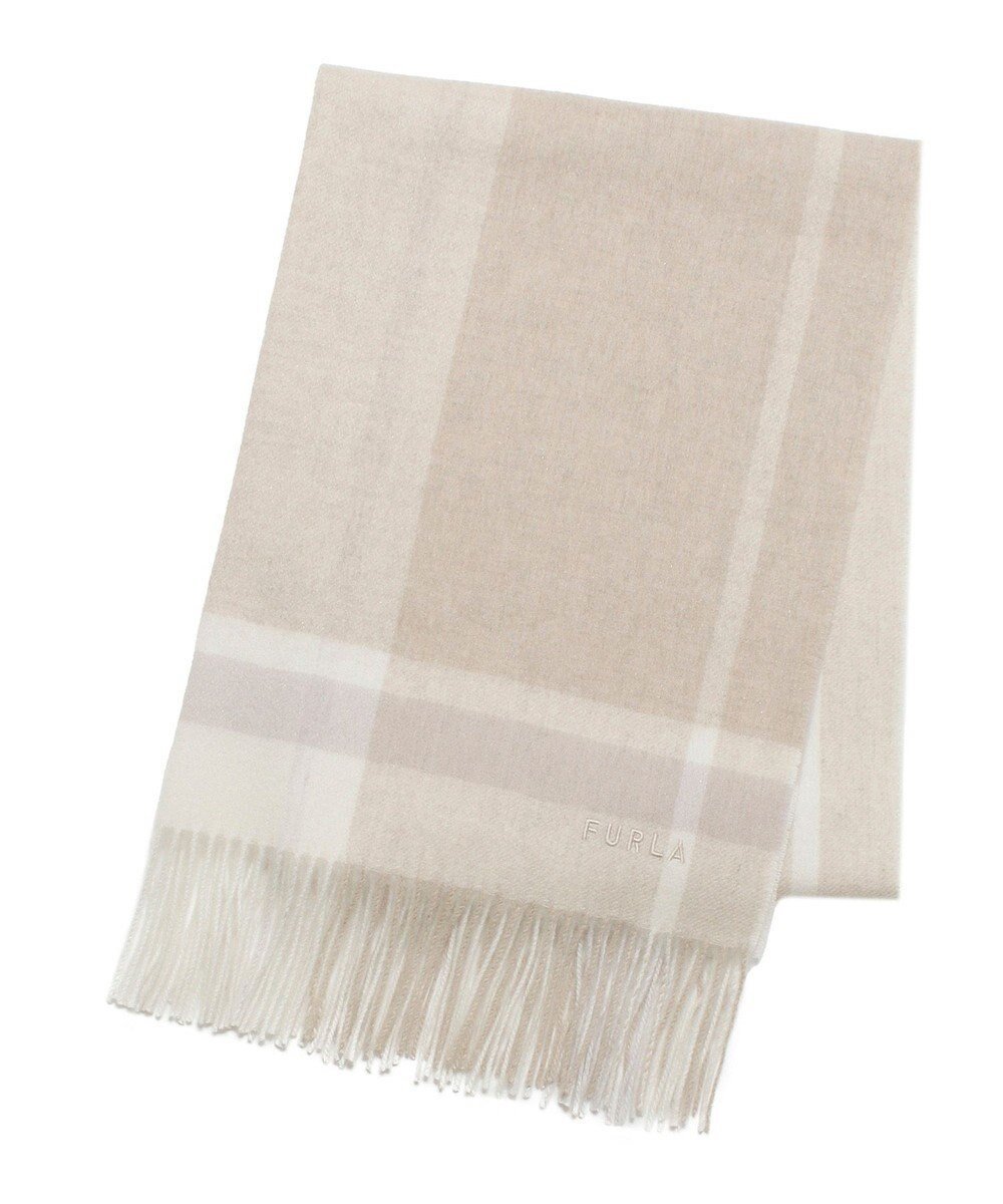 【ムーンバット/MOONBAT】のFURLA ウール混 超大判ラメ入りブロックチェックストールマフラー/幅70cm インテリア・キッズ・メンズ・レディースファッション・服の通販 founy(ファニー) 　ファッション　Fashion　レディースファッション　Fashion for Women　ストール　Soft & Warm Scarves　マフラー・スヌード / 冬小物の定番　Scarves & Mufflers　イタリア　Italy　エレガント 上品　Elegant　コレクション　Collection, Seasonal Line　ショール　Shawl, Wrap　ストール　Stole, Wrap　チェック　Check, Plaid, Tartan　パターン　Pattern, Design Print　ブロック　Block, Solid Block Pattern　防寒　Cold Protection, Winter-Ready　マフラー　Scarf, Muffler　A/W・秋冬　Autumn/Winter　おすすめ　Recommended / Our Picks　ベージュ|ID: prp329100004681257 ipo3291000000033811063