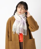 【ムーンバット/MOONBAT】のFURLA ウール混ラメ入りブロックチェックストールマフラー/幅50cm ライトパープル|ID: prp329100004681263 ipo3291000000033811092