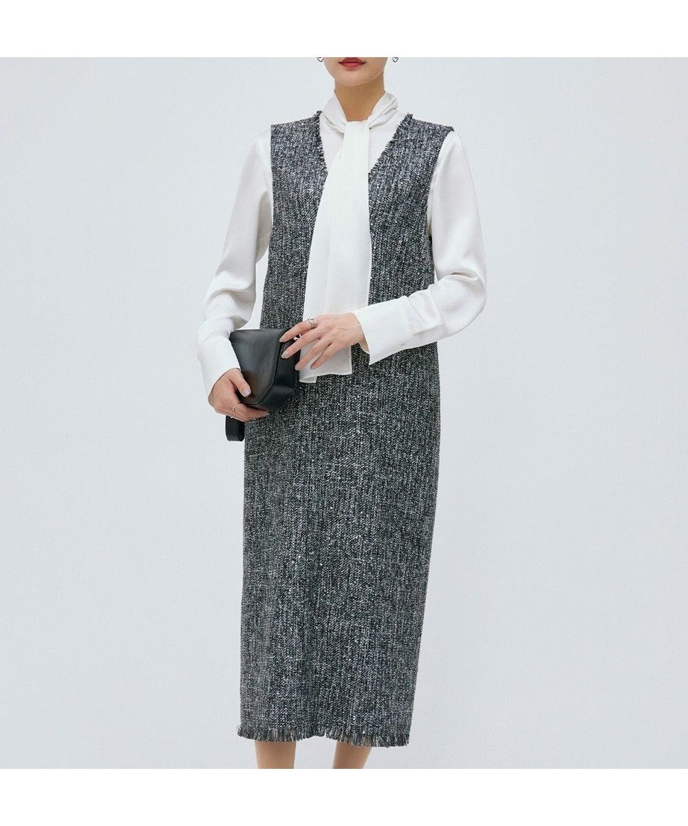 【アイシービー/iCB】の【CLASSY.1月号掲載】スパングルツイード ジャンパースカート 人気、トレンドファッション・服の通販 founy(ファニー) 　雑誌掲載アイテム　Magazine Picks & Fashion Features　ファッション雑誌　Fashion Magazines　クラッシィ　CLASSY.　ファッション　Fashion　レディースファッション　Fashion for Women　スカート　Skirts　1月号　January Issue　インナー　Innerwear　カットソー　Cut and Sewn Top　スパンコール　Sequins, Sequin Embellishment　雑誌　Magazine, Fashion Magazine　ツイード　Twill, Twill Weave　トレンド　Trend, Trending Now　A/W・秋冬　Autumn/Winter　おすすめ　Recommended / Our Picks　2024年　2024　エレガント 上品　Elegant　セレモニー　Ceremony　2024-2025秋冬・A/W　Autumn/Winter 2024–25 AW24–25　 other-1|ID: prp329100004681288 ipo3291000000033811165