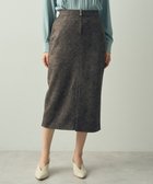 【イェッカ ヴェッカ/YECCA VECCA】のフラワー柄フェイクスエードスカート Charcoal Gray|ID: prp329100004681392 ipo3291000000034231804