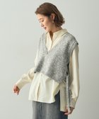【イェッカ ヴェッカ/YECCA VECCA】の【2点SET】シャツレイヤードニットベスト Light Gray|ID: prp329100004681439 ipo3291000000033811888