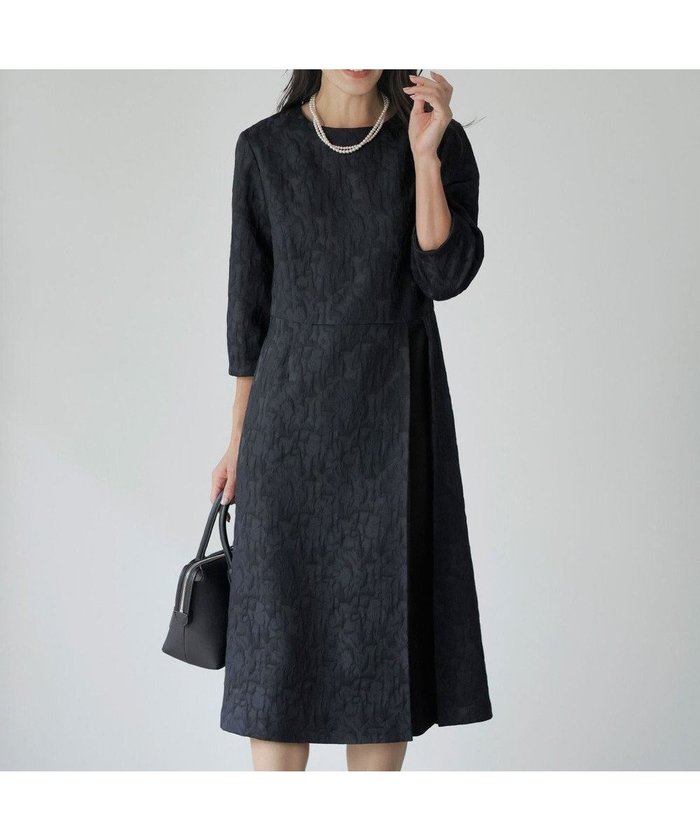 【ジェイ プレス/J.PRESS】のSIMMOD ジャカード ワンピース インテリア・キッズ・メンズ・レディースファッション・服の通販 founy(ファニー) https://founy.com/ ファッション Fashion レディースファッション Fashion for Women ワンピース Dresses ジャカード／ジャガード Jacquard, Woven Pattern チェック Check, Plaid, Tartan トレンド Trend, Trending Now フィット Fit, Slim Fit フレア Flare, Flared A/W・秋冬 Autumn/Winter エレガント 上品 Elegant セレモニー Ceremony |ID: prp329100004681481 ipo3291000000034231261