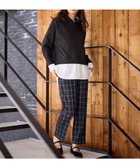 【エニー/ANY】の【洗濯機可/ストレッチ/ウエストゴム/裏起毛】マルチファンクションストレッチチェックテーパードパンツ ネイビーチェック|ID: prp329100004681508 ipo3291000000034231316