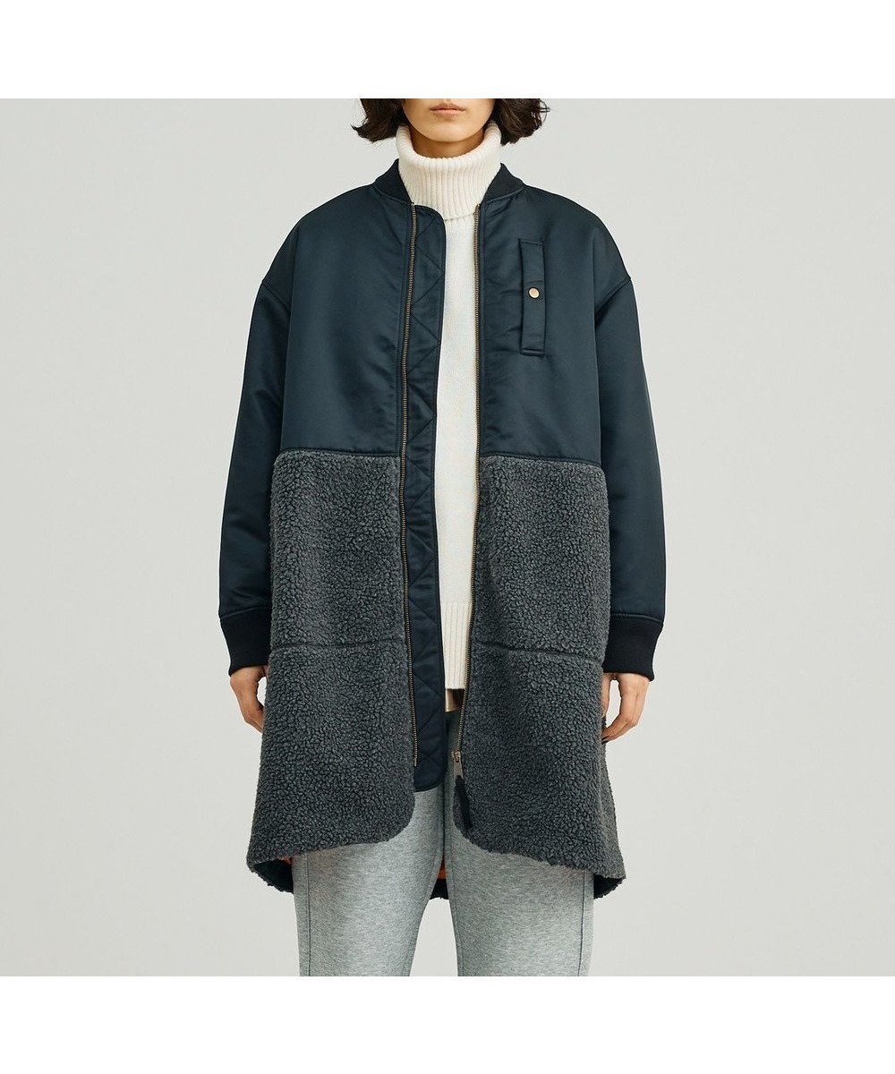 【ジェイプレスヨークストリート/J.PRESS YORK STREET】の【WOMEN】MA-1 ボア アウター インテリア・キッズ・メンズ・レディースファッション・服の通販 founy(ファニー) 　ファッション　Fashion　レディースファッション　Fashion for Women　アウター　Coat / Outerwear Collection　コート・ロングコート・ピーコート　Long Coats, Peacoats & More　レディースジャケット・軽アウター　Jackets　モッズコート・ミリタリー風アウター　Mods & Field Coats　MA-1ジャケット　MA-1 Bomber Jackets / Flight Jackets　インナー　Innerwear　クラシック　Classic, Timeless Style　軽量　Lightweight, Ultra Light　ジャケット　Jacket, Outerwear　スタイリッシュ　Stylish, Fashionable　セーター　Sweater, Knitwear　デニム　Denim, Jeans Material　トレンド　Trend, Trending Now　バランス　Balance, Style Balance　ミドル　Middle Length, Mid Height　ミリタリー　Military, Army Style　モッズコート　Mods Coat, Military Parka　リラックス　Relax, Relaxed Fit　ルーズ　Loose, Oversized　冬　Winter / This Winter　A/W・秋冬　Autumn/Winter　ブラック系|ID: prp329100004681589 ipo3291000000033812616