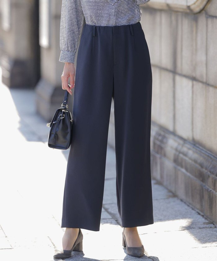 【ジェイ プレス/J.PRESS】の【セットアップ対応】セラテリーダブルクロス セミワイド パンツ インテリア・キッズ・メンズ・レディースファッション・服の通販 founy(ファニー) https://founy.com/ ファッション Fashion レディースファッション Fashion for Women セットアップ Matching Sets レディースパンツ・ボトムス Pants & Trousers / Bottoms 洗える Machine Washable 抗菌 Antibacterial, Bacteria-Resistant ジャケット Jacket, Outerwear ストレッチ Stretch, Stretchy Fabric ストレート Straight, Straight Cut セットアップ Set-Up, Coordinated Outfit ヨーク Yoke, Yoke Design ワイド Wide, Wide Fit A/W・秋冬 Autumn/Winter S/S・春夏 SS, Spring/Summer, Warm Season 夏 Summer エレガント 上品 Elegant セレモニー Ceremony ビジネス 仕事 通勤 Business / Work / Commuting |ID: prp329100004681612 ipo3291000000035118013