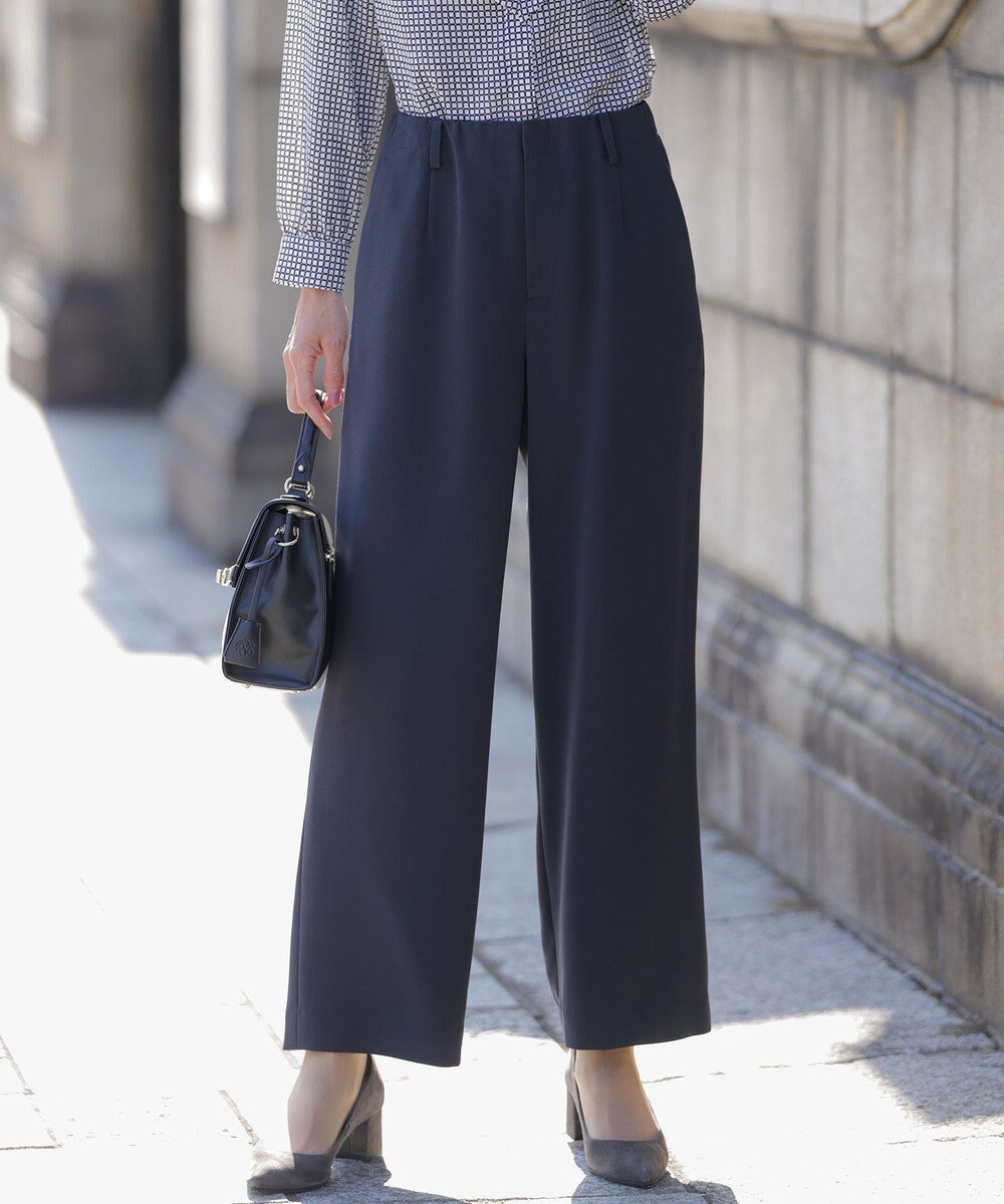 【ジェイ プレス/J.PRESS】の【セットアップ対応】セラテリーダブルクロス セミワイド パンツ 人気、トレンドファッション・服の通販 founy(ファニー) 　ファッション　Fashion　レディースファッション　Fashion for Women　セットアップ　Matching Sets　レディースパンツ・ボトムス　Pants & Trousers / Bottoms　洗える　Machine Washable　抗菌　Antibacterial, Bacteria-Resistant　ジャケット　Jacket, Outerwear　ストレッチ　Stretch, Stretchy Fabric　ストレート　Straight, Straight Cut　セットアップ　Set-Up, Coordinated Outfit　ヨーク　Yoke, Yoke Design　ワイド　Wide, Wide Fit　A/W・秋冬　Autumn/Winter　S/S・春夏　SS, Spring/Summer, Warm Season　夏　Summer　エレガント 上品　Elegant　セレモニー　Ceremony　ビジネス 仕事 通勤　Business / Work / Commuting　 other-1|ID: prp329100004681612 ipo3291000000035118013