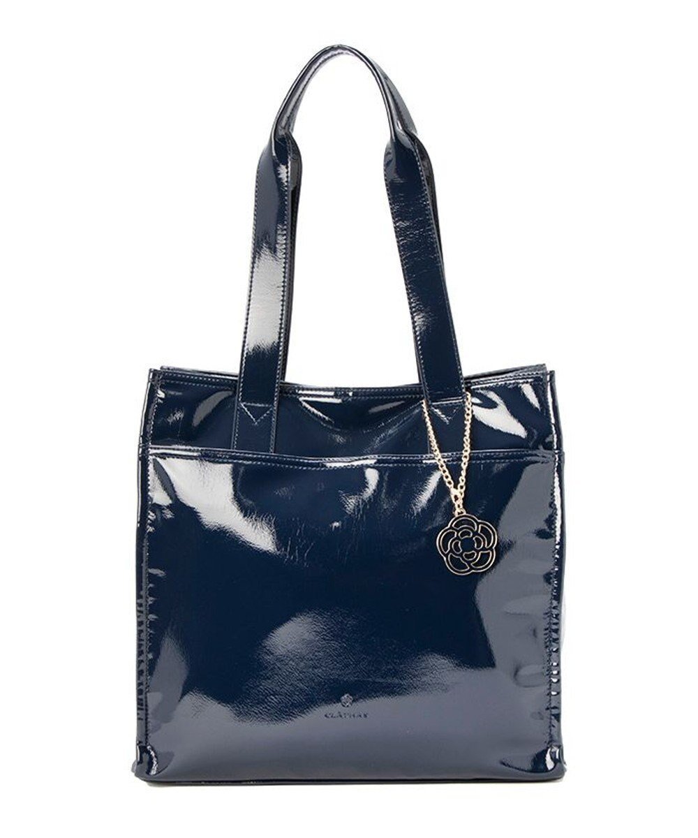 【クレイサス/CLATHAS】のエナ トートバッグ インテリア・キッズ・メンズ・レディースファッション・服の通販 founy(ファニー) ファッション Fashion レディースファッション Fashion for Women バッグ Bags エナメル Patent Leather シンプル Simple, Minimal ネイビー|ID: prp329100004681620 ipo3291000000033812762