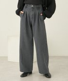 【アースミュージックアンドエコロジー/earth music&ecology】のダブルタックワイドデニムパンツ Black|ID: prp329100004681658 ipo3291000000034282522