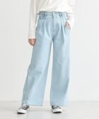 【アースミュージックアンドエコロジー/earth music&ecology】のダブルタックワイドデニムパンツ Light Indigo|ID: prp329100004681658 ipo3291000000034282523