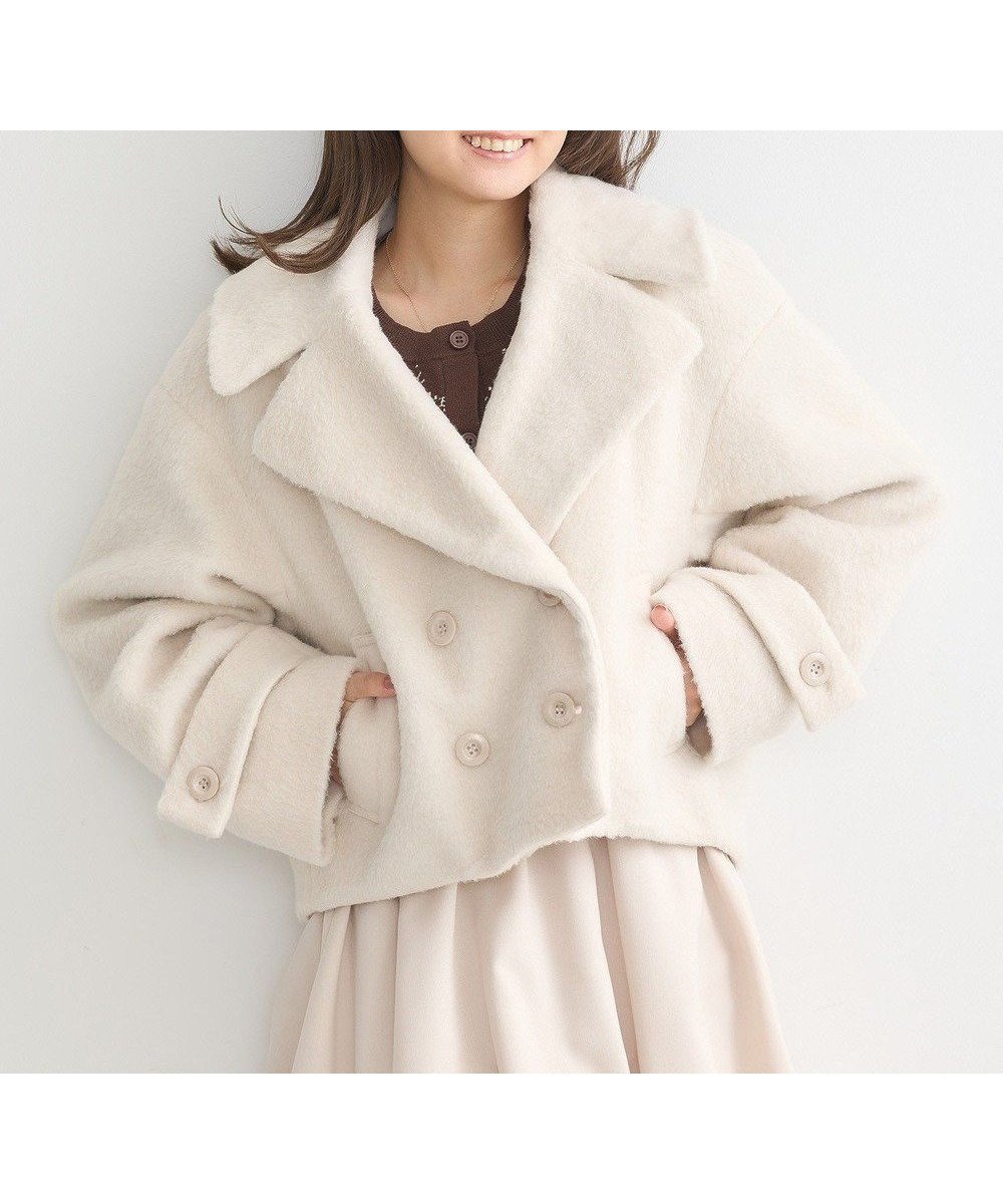 【アースミュージックアンドエコロジー/earth music&ecology】のシャギーショートコート 人気、トレンドファッション・服の通販 founy(ファニー) 　ファッション　Fashion　レディースファッション　Fashion for Women　アウター　Coat / Outerwear Collection　コート・ロングコート・ピーコート　Long Coats, Peacoats & More　レディースジャケット・軽アウター　Jackets　おすすめ　Recommended / Our Picks　ジャケット　Jacket, Outerwear　ダブル　Double, Double-Breasted　デニム　Denim, Jeans Material　ボックス　Boxy, Box Shape　ポケット　Pocket, Pocket Detail　ワイド　Wide, Wide Fit　冬　Winter / This Winter　A/W・秋冬　Autumn/Winter　 other-1|ID: prp329100004681667 ipo3291000000033812972