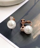 【ティアクラッセ/Tiaclasse】の【選べる2TYPEデザイン】【金属アレルギー対応】 【養殖パール】 ワンポイントパールピアス&イヤリング イヤリング:ピンクゴールド|ID: prp329100004681679 ipo3291000000035323060