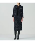 【グレース コンチネンタル/GRACE CONTINENTAL】のサイドスリットツイードスカート ネイビー|ID: prp329100004681710 ipo3291000000034231447