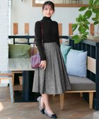 【ティアクラッセ/Tiaclasse】の【新色追加・洗える】ウール調タックフレアスカート グレーチェック|ID: prp329100004681717 ipo3291000000034414715