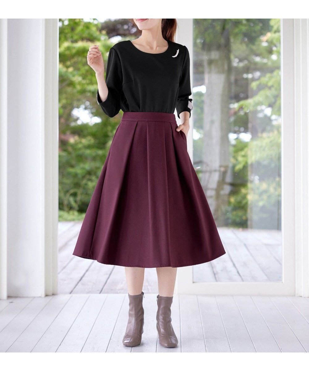 【ティアクラッセ/Tiaclasse】の【新色追加・洗える】ウール調タックフレアスカート インテリア・キッズ・メンズ・レディースファッション・服の通販 founy(ファニー) ファッション Fashion レディースファッション Fashion for Women スカート Skirts Aライン・フレアスカート A-Line & Flared Skirts アクセサリー Fashion Accessories 春 Spring 洗える Machine Washable 秋 Autumn シューズ Shoes, Footwear チェック Check, Plaid, Tartan チュニック Tunic, Long Top フェミニン Feminine, Girly フレア Flare, Flared 楽ちん Easy Fit, Comfortable 冬 Winter / This Winter A/W・秋冬 Autumn/Winter 再入荷 Restock / Back in Stock エレガント 上品 Elegant 新作・新入荷 New Arrivals / New In ビジネス 仕事 通勤 Business / Work / Commuting ワインレッド|ID: prp329100004681717 ipo3291000000034414716