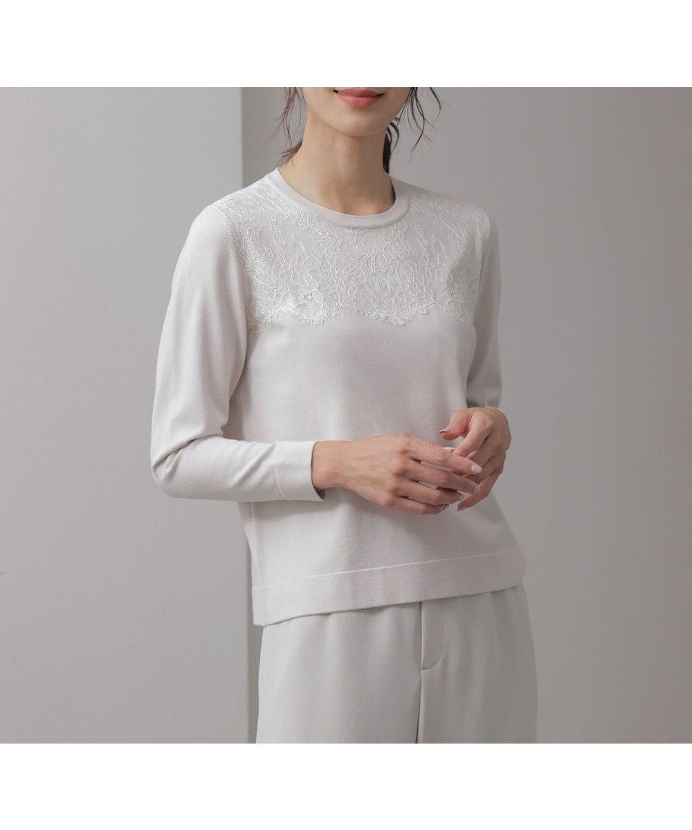 【ジェイ プレス/J.PRESS】の【洗える】DÉCOR レース ニット 人気、トレンドファッション・服の通販 founy(ファニー) 　ファッション　Fashion　レディースファッション　Fashion for Women　トップス・カットソー　Cut & Sew Tops　ニット　Knit Tops & Sweaters　アンサンブル　Ensemble Set　クラシカル　Classical, Vintage-Inspired　コンパクト　Compact, Small Size　ジャケット　Jacket, Outerwear　ストレッチ　Stretch, Stretchy Fabric　セーター　Sweater, Knitwear　ビジュー　Bijou, Jewel-like Accent　レース　Lace, Lace Fabric　エレガント 上品　Elegant　洗える　Machine Washable　A/W・秋冬　Autumn/Winter　 other-1|ID: prp329100004681730 ipo3291000000033813247