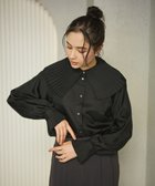 【ハッシュニュアンス/#Newans】の【シワになりにくい/洗濯機可能】プリーツカラーブラウス ブラック|ID: prp329100004681775 ipo3291000000034189496