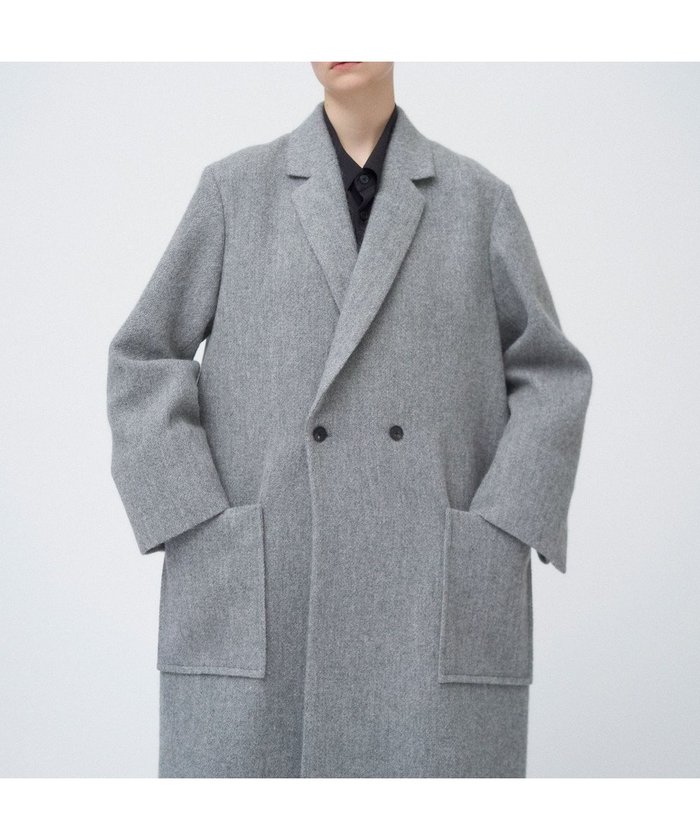 【エイトン/ATON】のBABY ALPACA ロングテーラードコート インテリア・キッズ・メンズ・レディースファッション・服の通販 founy(ファニー) https://founy.com/ ファッション Fashion レディースファッション Fashion for Women アウター Coat / Outerwear Collection コート・ロングコート・ピーコート Long Coats, Peacoats & More レディースジャケット・軽アウター Jackets 今季 This Season, Current Season 軽量 Lightweight, Ultra Light シンプル Simple, Minimal ジャケット Jacket, Outerwear ツイード／ツィード Choker, Choker Necklace ツイル Twist, Twisted Detail パッチ Patch, Appliqué ベビー Baby, Babywear ポケット Pocket, Pocket Detail ロング Long, Long-Length A/W・秋冬 Autumn/Winter |ID: prp329100004681865 ipo3291000000033813876