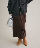 【グリーンパークス/Green Parks】のラメベロアIラインスカート Brown|ID: prp329100004681867 ipo3291000000033813888