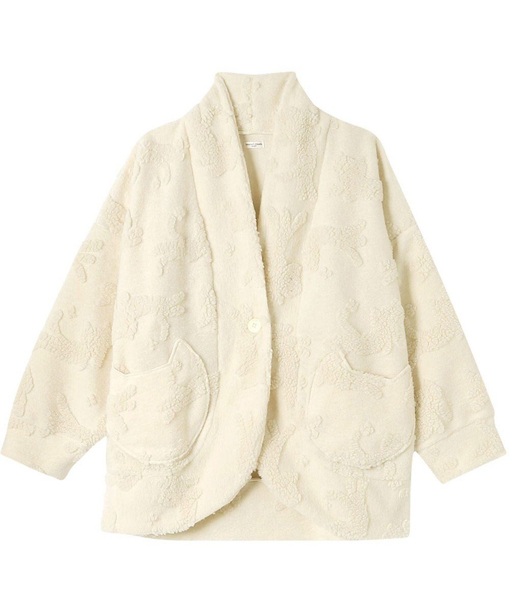 【ツモリチサト スリープ/tsumori chisato SLEEP】のツモリチサト ローブ 長袖 ルームウェア あったか レディース URW460 /ワコール インテリア・キッズ・メンズ・レディースファッション・服の通販 founy(ファニー) 　ファッション　Fashion　レディースファッション　Fashion for Women　トップス・カットソー　Cut & Sew Tops　ネコ　Cat, Feline Motif　パジャマ　Pajamas, Sleepwear　羽織　Haori, Light Jacket　長袖　Long Sleeve, Full Sleeve　クリーム|ID: prp329100004681887 ipo3291000000033813987