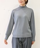 【ムーク/muuc】の〈エクストラファインメリノウール〉〈洗えるニット〉レース編みハイネックプルオーバー グレー|ID: prp329100004681888 ipo3291000000033813993