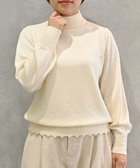 【ムーク/muuc】の〈エクストラファインメリノウール〉〈洗えるニット〉レース編みハイネックプルオーバー ホワイト|ID: prp329100004681888 ipo3291000000033813996