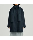 【ジェイプレスヨークストリート/J.PRESS YORK STREET】の【WOMEN】NEEDLE JERSEY マフラー付コート ブラック系|ID: prp329100004681897 ipo3291000000035889079