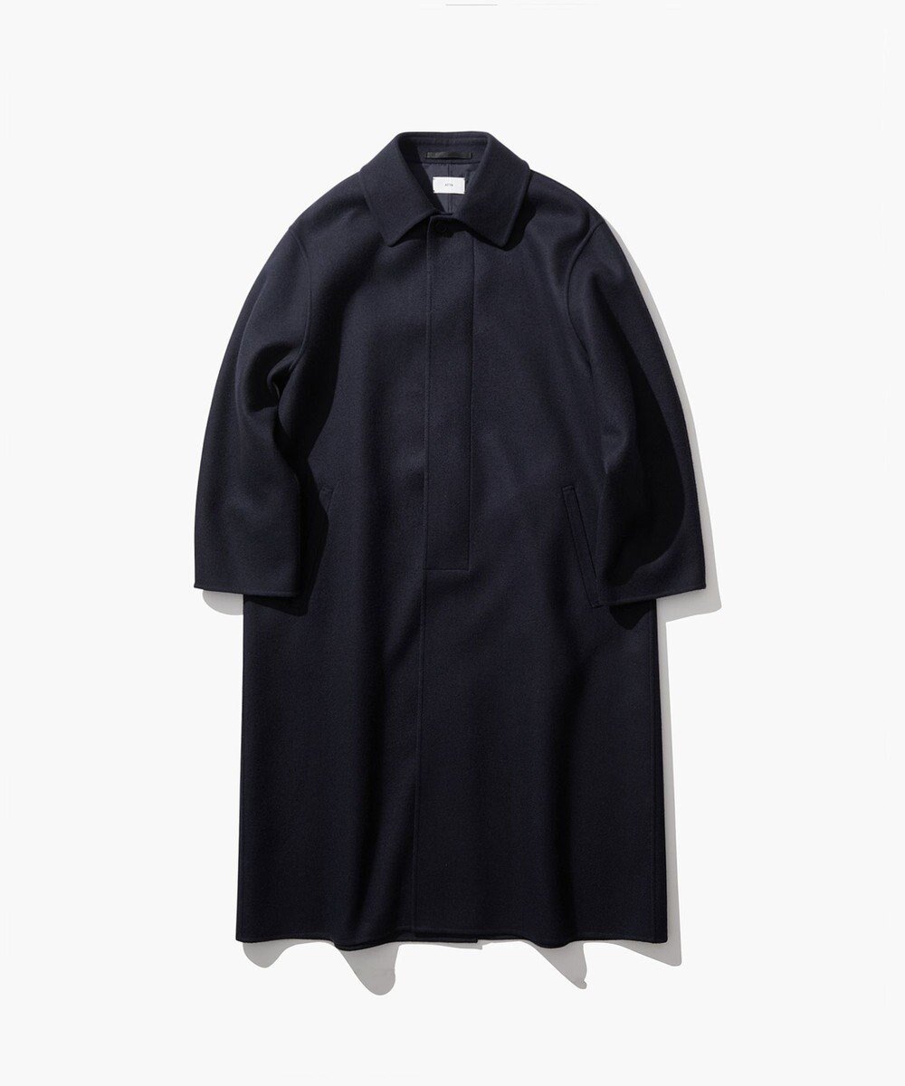 【エイトン/ATON】のSUPER 120S DOUBLE MELTON バルマカーンコート インテリア・キッズ・メンズ・レディースファッション・服の通販 founy(ファニー) 　ファッション　Fashion　レディースファッション　Fashion for Women　アウター　Coat / Outerwear Collection　コート・ロングコート・ピーコート　Long Coats, Peacoats & More　レディースジャケット・軽アウター　Jackets　ジャケット　Jacket, Outerwear　フォルム　Silhouette, Form　フロント　Front, Front Design　モダン　Modern, Contemporary　エレガント 上品　Elegant　定番　Standard, Basic Item　A/W・秋冬　Autumn/Winter　NAVY|ID: prp329100004681939 ipo3291000000033814294