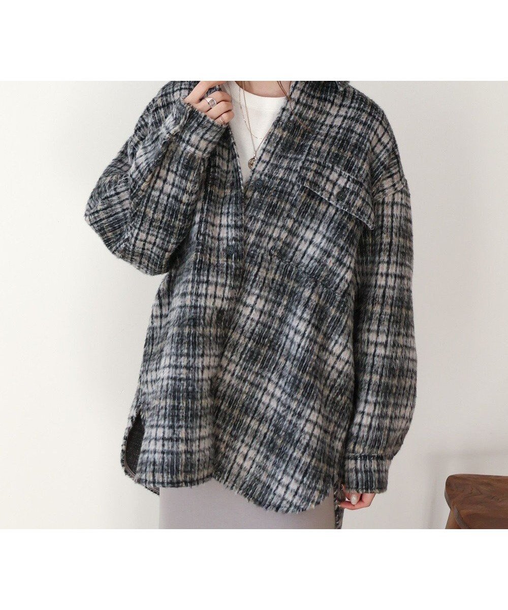 【アメリカンホリック/AMERICAN HOLIC】のシャギーBIGCPO 人気、トレンドファッション・服の通販 founy(ファニー) 　ファッション　Fashion　レディースファッション　Fashion for Women　アウター　Coat / Outerwear Collection　レディースジャケット・軽アウター　Jackets　ジャケット　Jacket, Outerwear　チェック　Check, Plaid, Tartan　ポケット　Pocket, Pocket Detail　A/W・秋冬　Autumn/Winter　 other-1|ID: prp329100004681953 ipo3291000000033814369