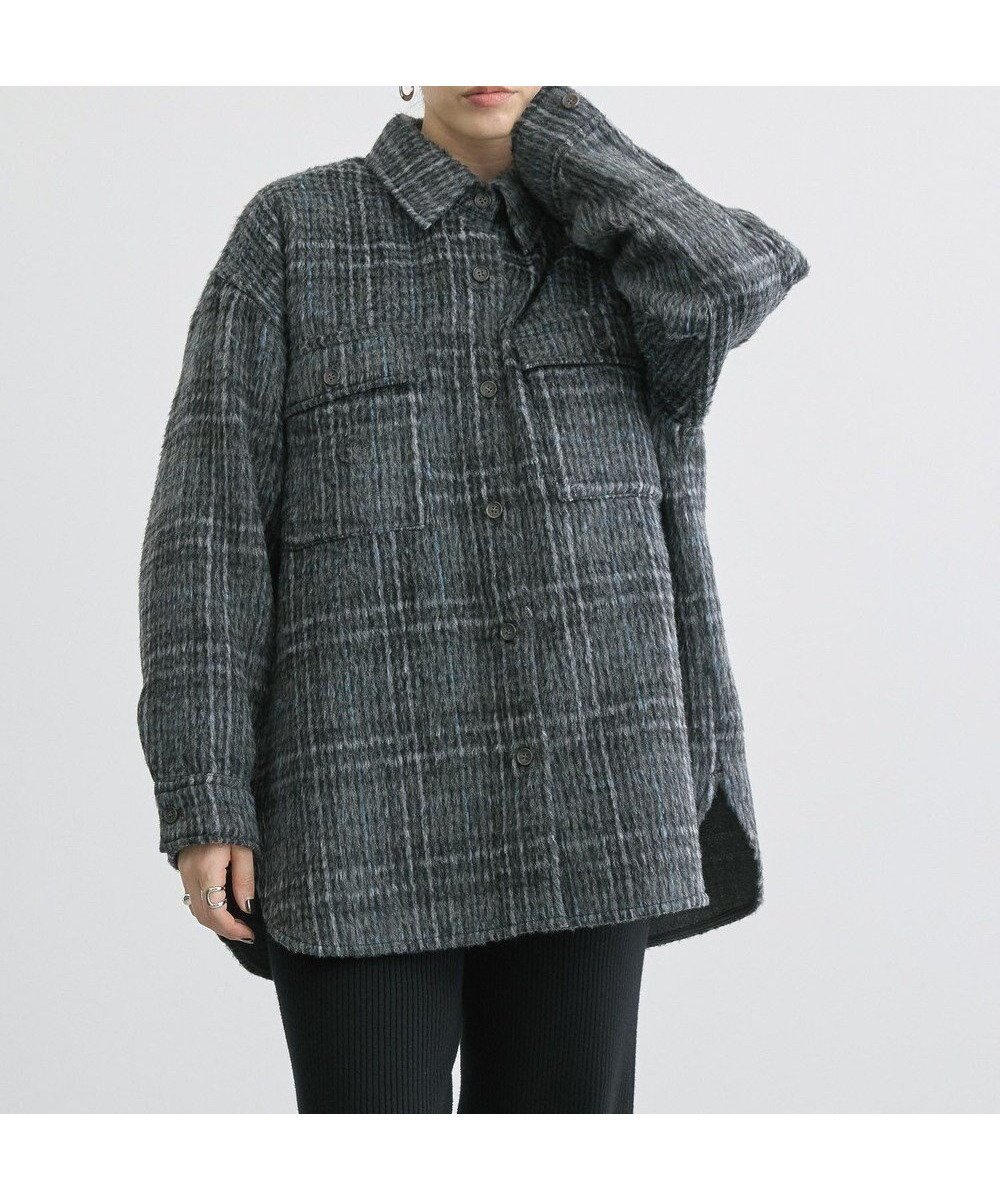 【アメリカンホリック/AMERICAN HOLIC】のシャギーBIGCPO インテリア・キッズ・メンズ・レディースファッション・服の通販 founy(ファニー) 　ファッション　Fashion　レディースファッション　Fashion for Women　アウター　Coat / Outerwear Collection　レディースジャケット・軽アウター　Jackets　ジャケット　Jacket, Outerwear　チェック　Check, Plaid, Tartan　ポケット　Pocket, Pocket Detail　A/W・秋冬　Autumn/Winter　Charcoal Gray|ID: prp329100004681953 ipo3291000000033814373