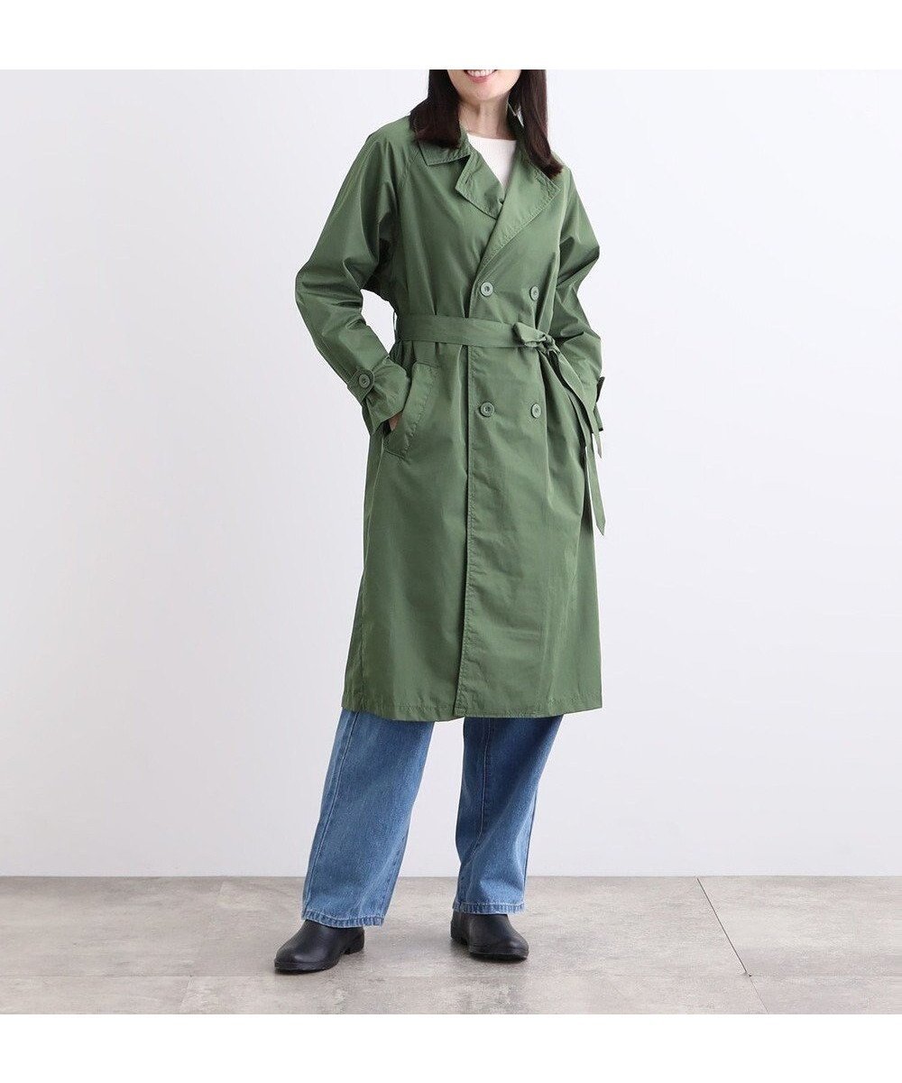 【ムーンバット/MOONBAT】の【撥水】LIGNAGGIO ベルト付トレンチコート インテリア・キッズ・メンズ・レディースファッション・服の通販 founy(ファニー) 　ファッション　Fashion　レディースファッション　Fashion for Women　アウター　Coat / Outerwear Collection　コート・ロングコート・ピーコート　Long Coats, Peacoats & More　トレンチコート / 春秋の定番アウター　Trench Coats　ポンチョ・ケープコート　Ponchos & Capes　ベルト&ウエストマーク　Belts & Waist Accessories　バランス　Balance, Style Balance　ポンチョ　Poncho, Cape Style　メッシュ　Mesh, Net Fabric　ループ　Loop, Loop Knit　エレガント 上品　Elegant　カーキー|ID: prp329100004681971 ipo3291000000033814450