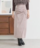 【アースミュージックアンドエコロジー/earth music&ecology】のフロントドロストリボンナロースカート Mocha|ID: prp329100004681983 ipo3291000000033814504