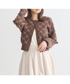 【アースミュージックアンドエコロジー/earth music&ecology】のモノグラムコンパクトニットカーディガン Chocolat|ID: prp329100004681992 ipo3291000000034245232