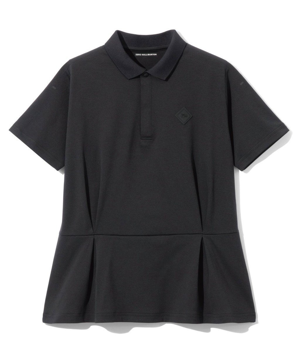 【ゼロハリバートン/ZERO HALLIBURTON】のペプラム風切替ポロシャツ ZHG-W4A 3 82874 ゴルフウェア インテリア・キッズ・メンズ・レディースファッション・服の通販 founy(ファニー) ファッション Fashion レディースファッション Fashion for Women トップス・カットソー Cut & Sew Tops シャツ・ブラウス・オフィスカジュアル Elegant Blouses & Button-Ups ポロシャツ・きれいめカジュアル Smart-Casual Polo Tops ゴルフ Golf シリコン Silicone, Silicone Material パウダー Powder, Soft Tone ペプラム Peplum, Flared Hem ポロシャツ Polo Shirt, Collared Tee 切替 Switching, Contrast Panel A/W・秋冬 Autumn/Winter 軽量 Lightweight, Ultra Light ブラック|ID: prp329100004682008 ipo3291000000033814641