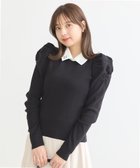 【アースミュージックアンドエコロジー/earth music&ecology】の襟ビジュー付きニットプルオーバー 人気、トレンドファッション・服の通販 founy(ファニー) ファッション Fashion レディースファッション Fashion for Women トップス・カットソー Cut & Sew Tops ニット Knit Tops & Sweaters カジュアルプルオーバー・ニットトップス Pullovers & Knit Tops / Casual Pullovers おすすめ Recommended / Our Picks ギャザー Gathered, Ruffled コンシャス Conscious, Bodycon セーター Sweater, Knitwear ビジュー Bijou, Jewel-like Accent フィット Fit, Slim Fit ポケット Pocket, Pocket Detail A/W・秋冬 Autumn/Winter thumbnail Black|ID: prp329100004682020 ipo3291000000033814686