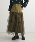 【グリーンパークス/Green Parks】の・ELENCARE DUE ハイブリットティアードスカート Khaki|ID: prp329100004682035 ipo3291000000033814758