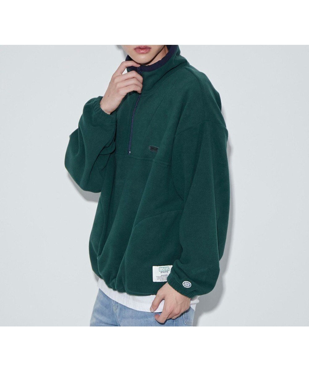 【ウィゴー/WEGO】のDISCUSフリースハーフジップPO インテリア・キッズ・メンズ・レディースファッション・服の通販 founy(ファニー) 　ファッション　Fashion　レディースファッション　Fashion for Women　アウター　Coat / Outerwear Collection　レディースジャケット・軽アウター　Jackets　ブルゾンジャケット・スポーティアウター　Blouson Jackets　アウトドア　Outdoor Clothing　秋　Autumn　カットソー　Cut and Sewn Top　シンプル　Simple, Minimal　ジップ　Zip, Zipper　ジャケット　Jacket, Outerwear　スポーツ　Sports, Activewear　スマホ　Smartphone, Mobile Device　スラックス　Slacks, Dress Pants　ドローコード　Drawcord, Drawstring Cord　定番　Standard, Basic Item　長袖　Long Sleeve, Full Sleeve　パフォーマンス　Performance, Active Function　フレア　Flare, Flared　ブルゾン　Blouson, Bomber Jacket　防寒　Cold Protection, Winter-Ready　モチーフ　Motif, Design Theme　リラックス　Relax, Relaxed Fit　ロング　Long, Long-Length　冬　Winter / This Winter　A/W・秋冬　Autumn/Winter　おすすめ　Recommended / Our Picks　グリーン|ID: prp329100004682045 ipo3291000000033814802
