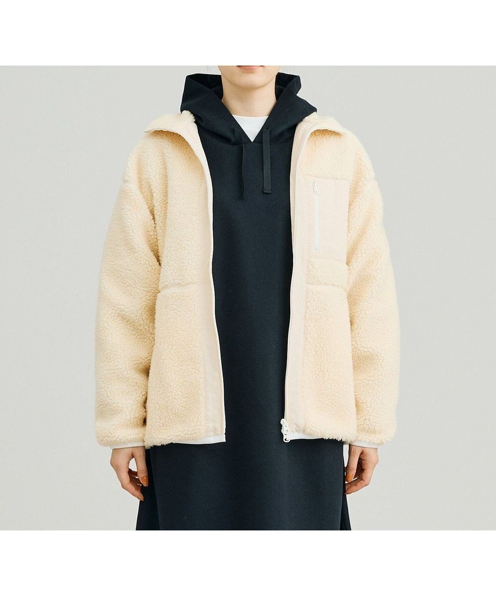 【ジェイプレスヨークストリート/J.PRESS YORK STREET】の【UNISEX】ボアブルゾン インテリア・キッズ・メンズ・レディースファッション・服の通販 founy(ファニー) 　ファッション　Fashion　レディースファッション　Fashion for Women　アウター　Coat / Outerwear Collection　レディースジャケット・軽アウター　Jackets　ブルゾンジャケット・スポーティアウター　Blouson Jackets　アウトドア　Outdoor Clothing　ジャケット　Jacket, Outerwear　トレーナー　Sweatshirt, Trainer　定番　Standard, Basic Item　ハイネック　High Neck, Mock Neck　ブルゾン　Blouson, Bomber Jacket　防寒　Cold Protection, Winter-Ready　ユニセックス　Unisex, Genderless　冬　Winter / This Winter　A/W・秋冬　Autumn/Winter　アイボリー系|ID: prp329100004682061 ipo3291000000033814897