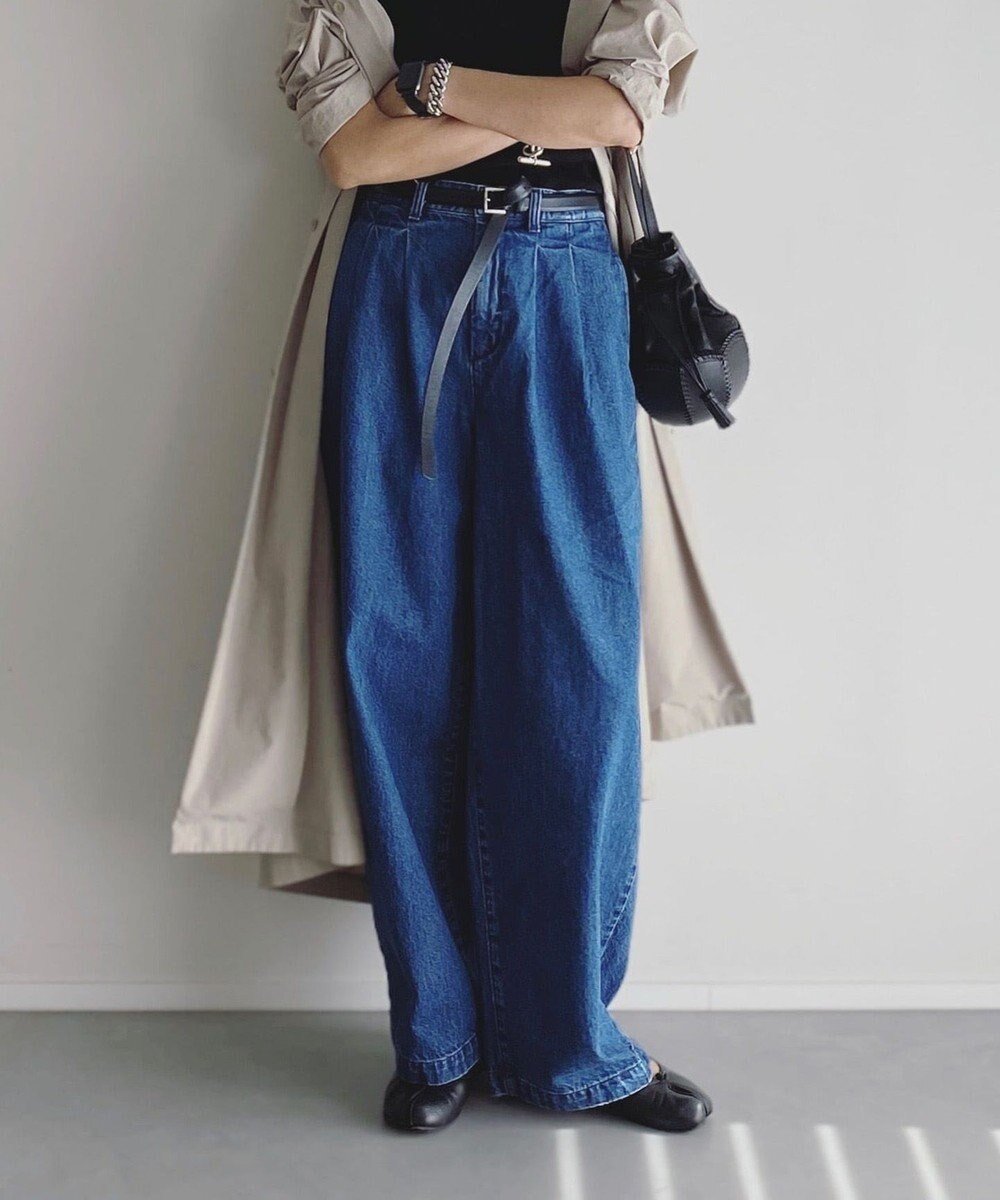 【ウォードブルー/WOADBLUE】のTUCKER タッカー / ワイドデニムパンツ インテリア・キッズ・メンズ・レディースファッション・服の通販 founy(ファニー) ファッション Fashion レディースファッション Fashion for Women パンツ Pants & Trousers デニムパンツ・ジーンズ・美脚デニム Denim Jeans & Pants コラボ Collaboration, Collab スタイリッシュ Stylish, Fashionable デニム Denim, Jeans Material ファブリック Fabric, Textile A/W・秋冬 Autumn/Winter S/S・春夏 SS, Spring/Summer, Warm Season 夏 Summer MIDBLUE|ID: prp329100004682065 ipo3291000000033814912