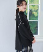 【ティアクラッセ/Tiaclasse】の【洗える】配色ハンドステッチプルオーバー ブラック|ID: prp329100004682101 ipo3291000000035666813