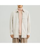 【ジェイプレスヨークストリート/J.PRESS YORK STREET】の【UNISEX】フロントジップ シャツ 人気、トレンドファッション・服の通販 founy(ファニー) ファッション Fashion レディースファッション Fashion for Women トップス・カットソー Cut & Sew Tops シャツ・ブラウス・オフィスカジュアル Elegant Blouses & Button-Ups ユニセックス Unisex, Genderless インナー Innerwear ストライプ Stripe, Striped Pattern A/W・秋冬 Autumn/Winter thumbnail ホワイト系1|ID: prp329100004682135 ipo3291000000033815263