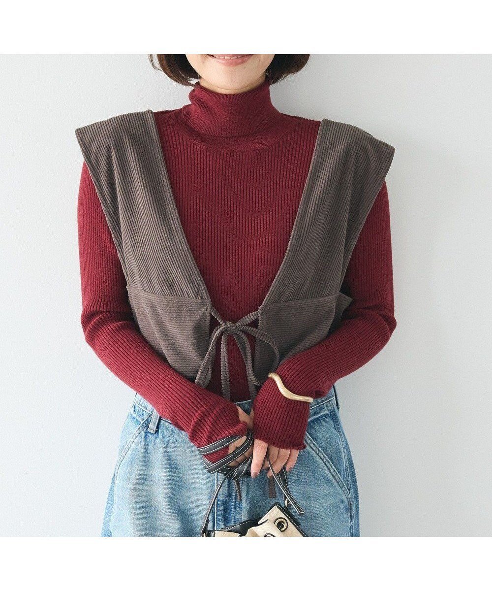 【クラフトスタンダードブティック/CRAFT STANDARD BOUTIQUE】の2WAYカットコーデュロイビスチェ 人気、トレンドファッション・服の通販 founy(ファニー) 　ファッション　Fashion　レディースファッション　Fashion for Women　アウター　Coat / Outerwear Collection　トップス・カットソー　Cut & Sew Tops　ベスト&ジレ / 重ね着スタイル　Vests & Gilets　ビスチェ　Bustiers & Corset Tops / Layered Bustier Style　コーデュロイ　Corduroy, Cord Fabric　今季　This Season, Current Season　ショルダー　Shoulder, Shoulder Strap　ビスチェ　Bustier, Corset Top　フロント　Front, Front Design　ベスト　Vest, Waistcoat　ポケット　Pocket, Pocket Detail　リボン　Ribbon, Bow　A/W・秋冬　Autumn/Winter　おすすめ　Recommended / Our Picks　2024年　2024　2024-2025秋冬・A/W　Autumn/Winter 2024–25 AW24–25　 other-1|ID: prp329100004682260 ipo3291000000033815780
