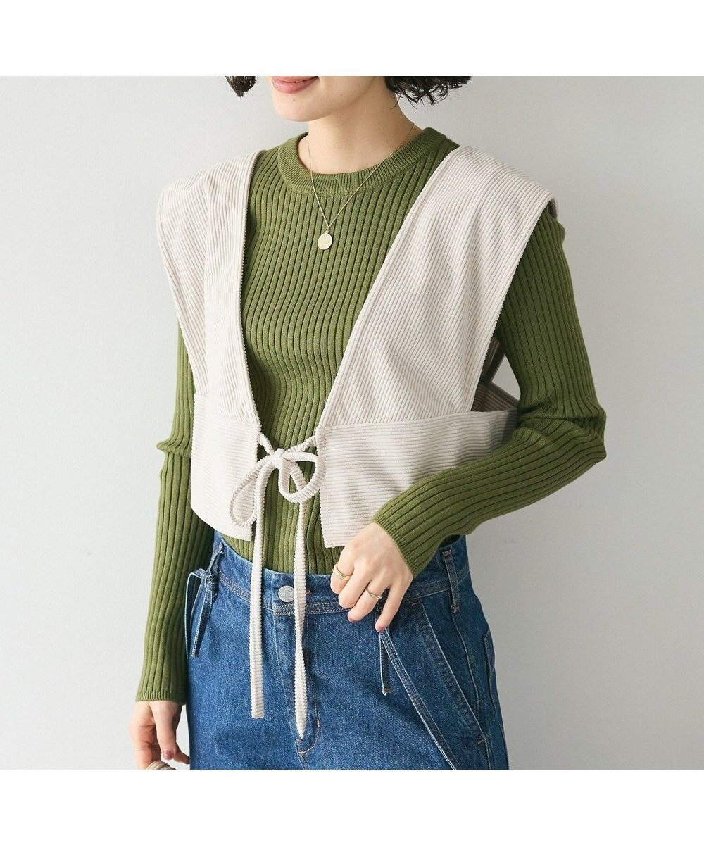 【クラフトスタンダードブティック/CRAFT STANDARD BOUTIQUE】の2WAYカットコーデュロイビスチェ インテリア・キッズ・メンズ・レディースファッション・服の通販 founy(ファニー) 　ファッション　Fashion　レディースファッション　Fashion for Women　アウター　Coat / Outerwear Collection　トップス・カットソー　Cut & Sew Tops　ベスト&ジレ / 重ね着スタイル　Vests & Gilets　ビスチェ　Bustiers & Corset Tops / Layered Bustier Style　コーデュロイ　Corduroy, Cord Fabric　今季　This Season, Current Season　ショルダー　Shoulder, Shoulder Strap　ビスチェ　Bustier, Corset Top　フロント　Front, Front Design　ベスト　Vest, Waistcoat　ポケット　Pocket, Pocket Detail　リボン　Ribbon, Bow　A/W・秋冬　Autumn/Winter　おすすめ　Recommended / Our Picks　2024年　2024　2024-2025秋冬・A/W　Autumn/Winter 2024–25 AW24–25　Gray Beige|ID: prp329100004682260 ipo3291000000033815784